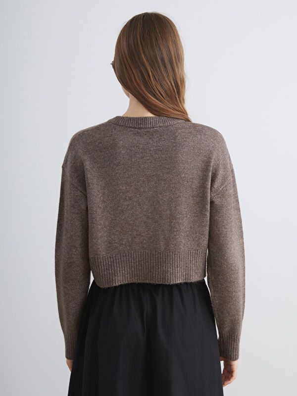 Moudda LC Waikiki - Cardigan en tricot Femme Brun - Tunisie 4