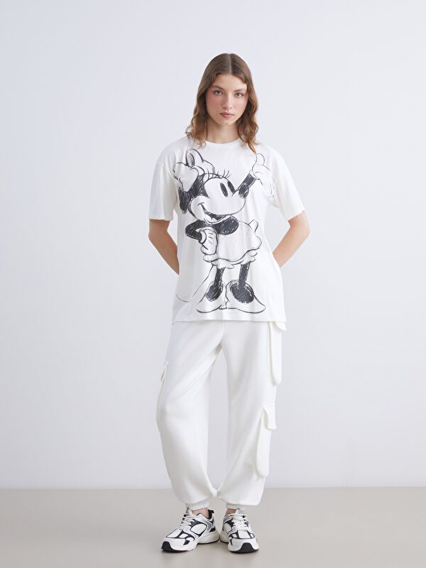 Moudda LC Waikiki - Body jersey manches courtes licence Femme Ecru - Tunisie 2