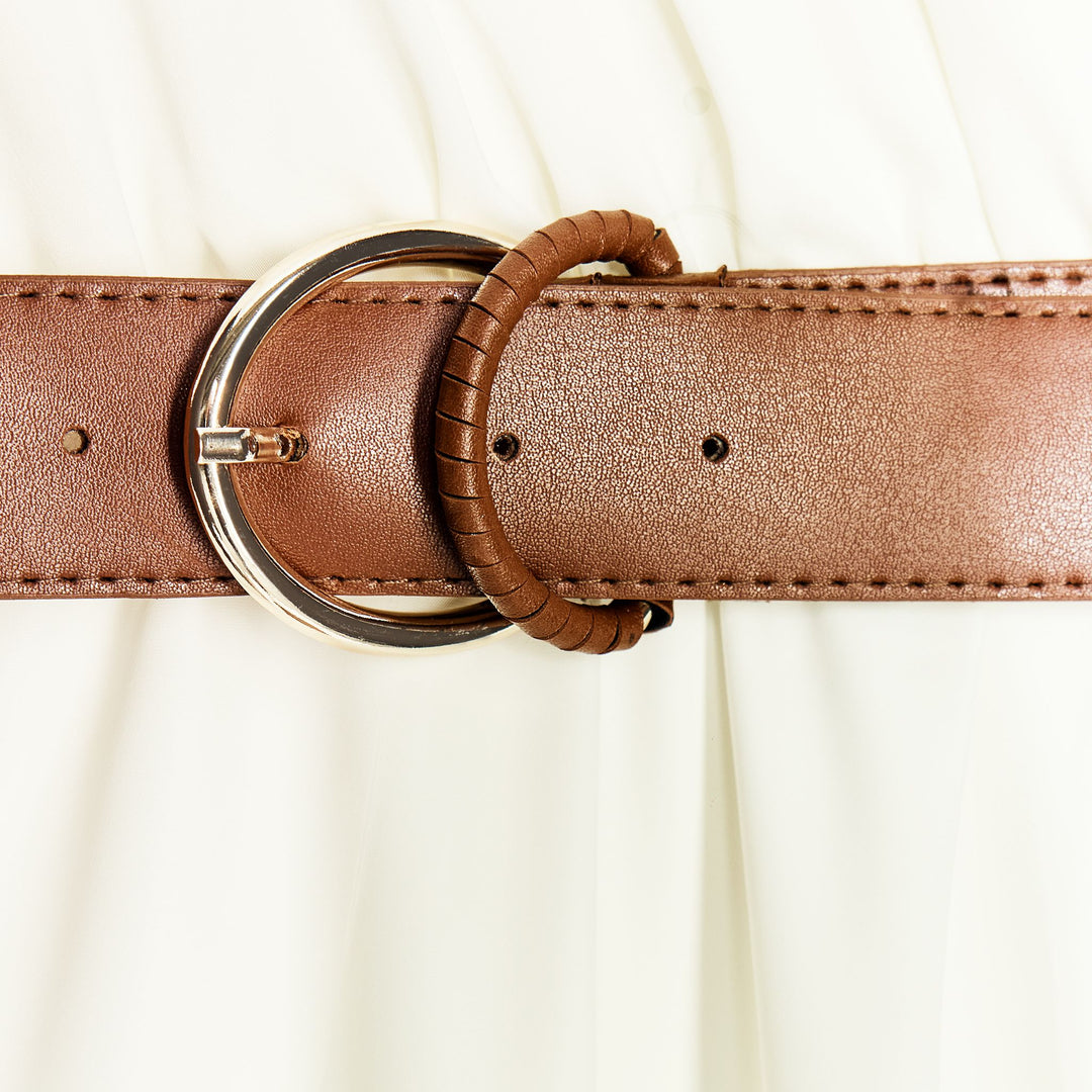Moudda ZARA - Robe Midi Satin - Encolure Croisée & Détail Ceinture - Tunisie 3