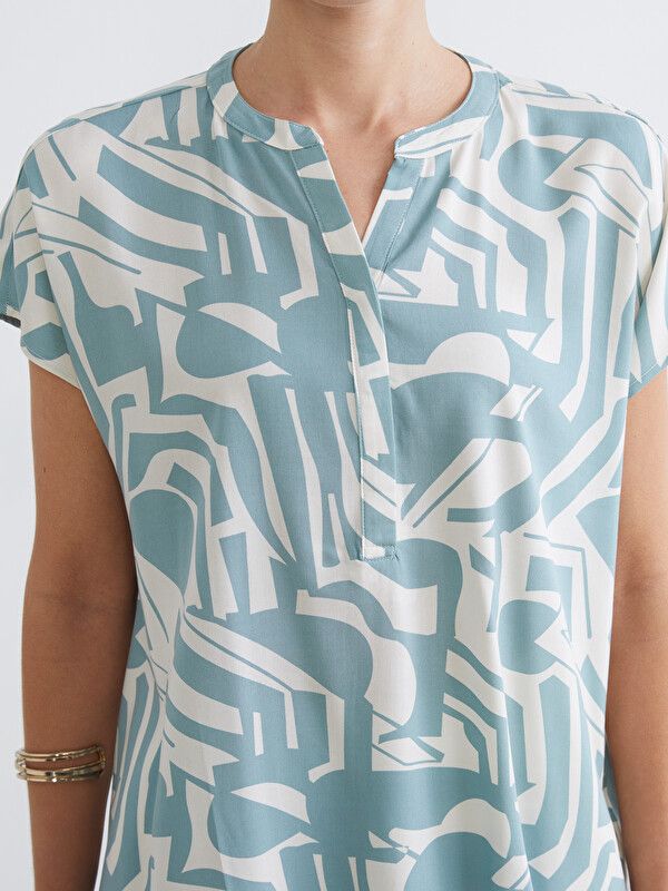 Moudda LC Waikiki - Blouse maternité à manches courtes pour Femme couleur Vert imprimé - Tunisie 3