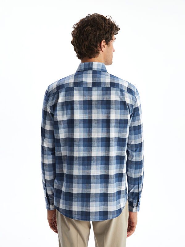 Moudda LC Waikiki - Chemise à carreaux manches longues en tissu pour Homme - Tunisie 4