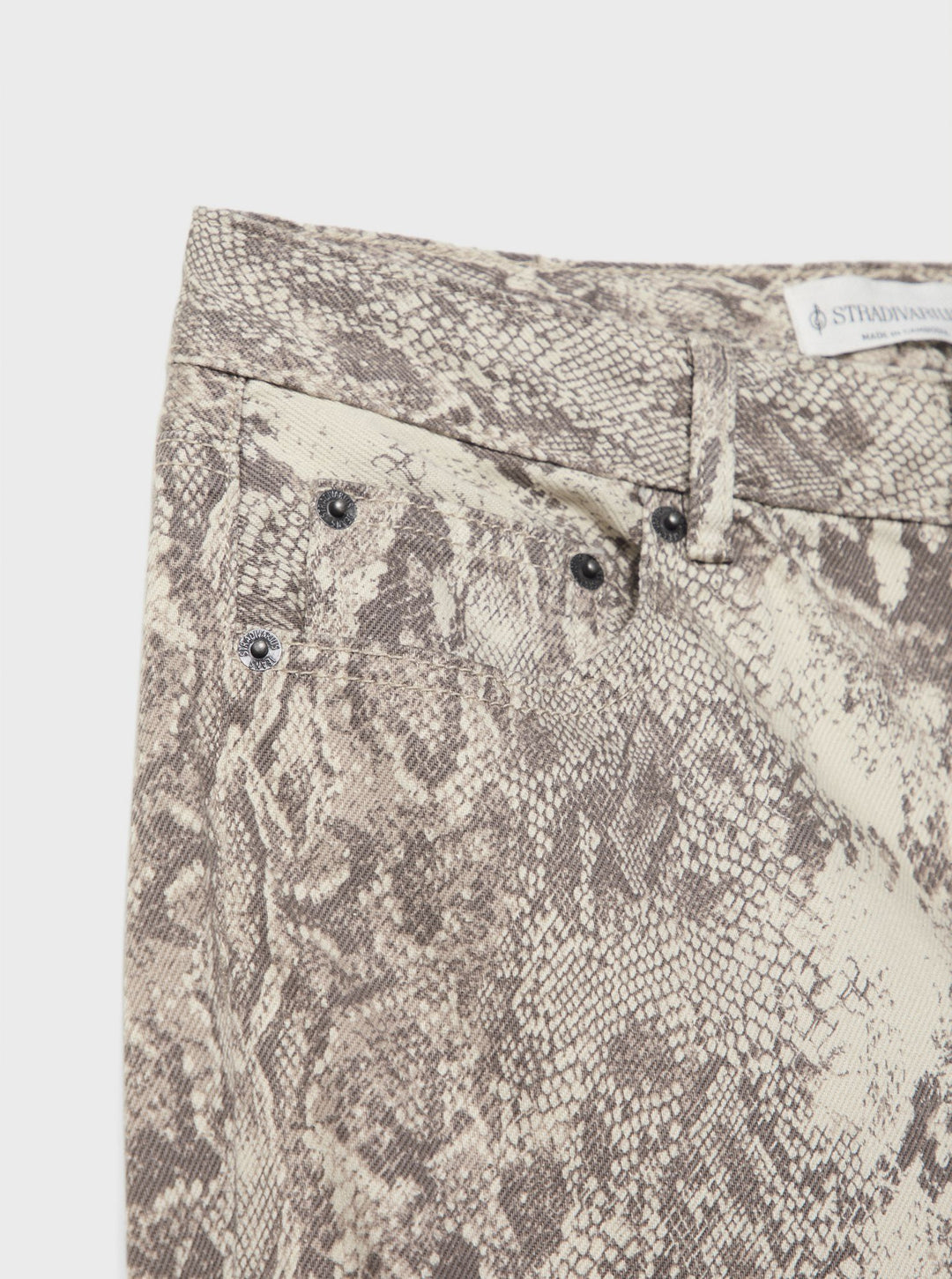 Moudda STRADIVARIUS - Jean Straight Fit Taille Basse Imprimé - Tunisie 1