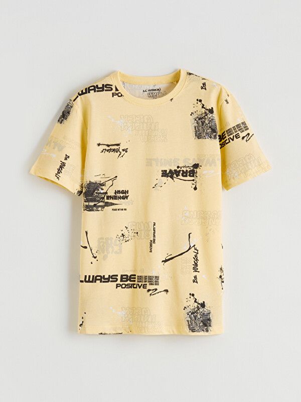 Moudda LC Waikiki - Short-Capri manches courtes pour Garçon couleur Jaune imprimé - Tunisie 2