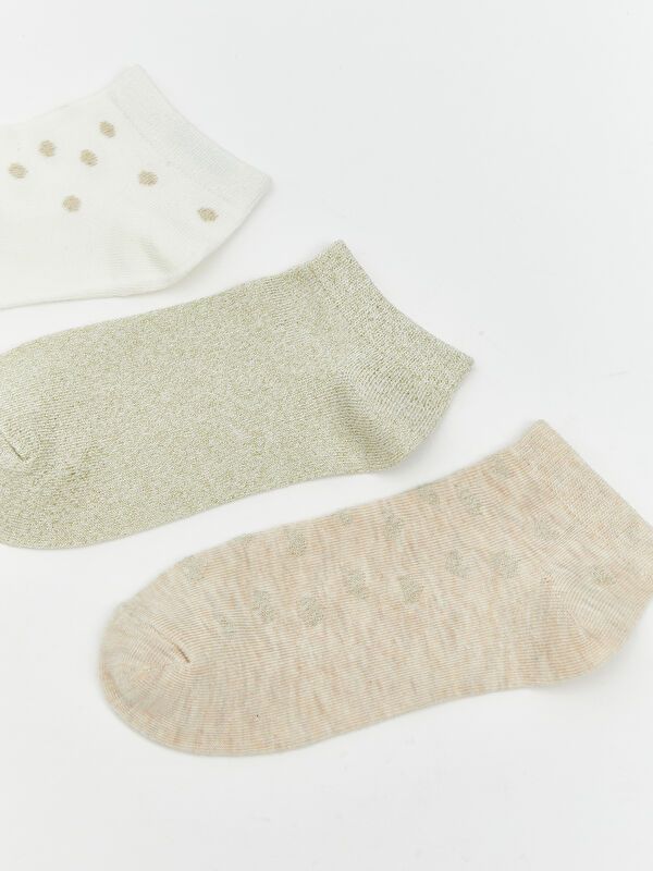 Moudda LC Waikiki - Chaussettes liner trainer (sport) couleur Écru pour femmes - Tunisie 2