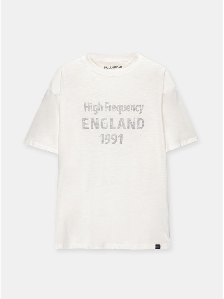 Moudda PULL & BEAR - T-Shirt Demi-Manches Bad Ideas Slub - Tunisie 3