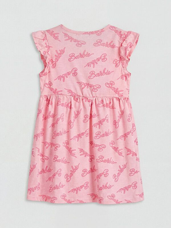 Moudda LC Waikiki - Robe manches courtes en jersey pour Fille couleur Rose imprimé - Tunisie 2