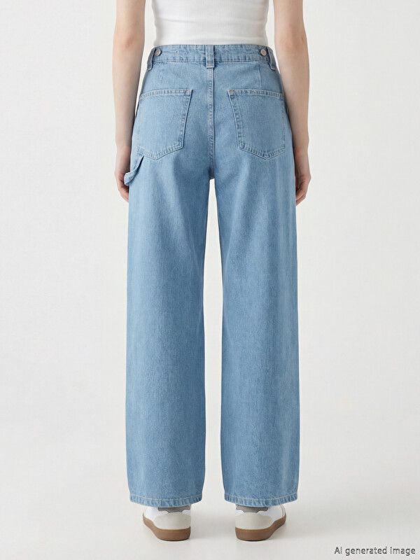Moudda LC Waikiki - Pantalon en jean pour Femme couleur Bleu clair - Tunisie 3