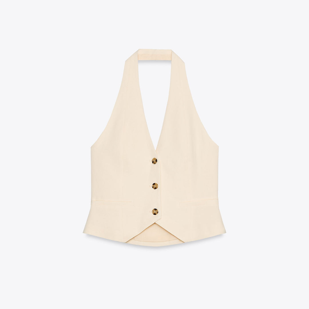 Moudda ZARA - Gilet Halter Lin - Cintré - Tunisie 1
