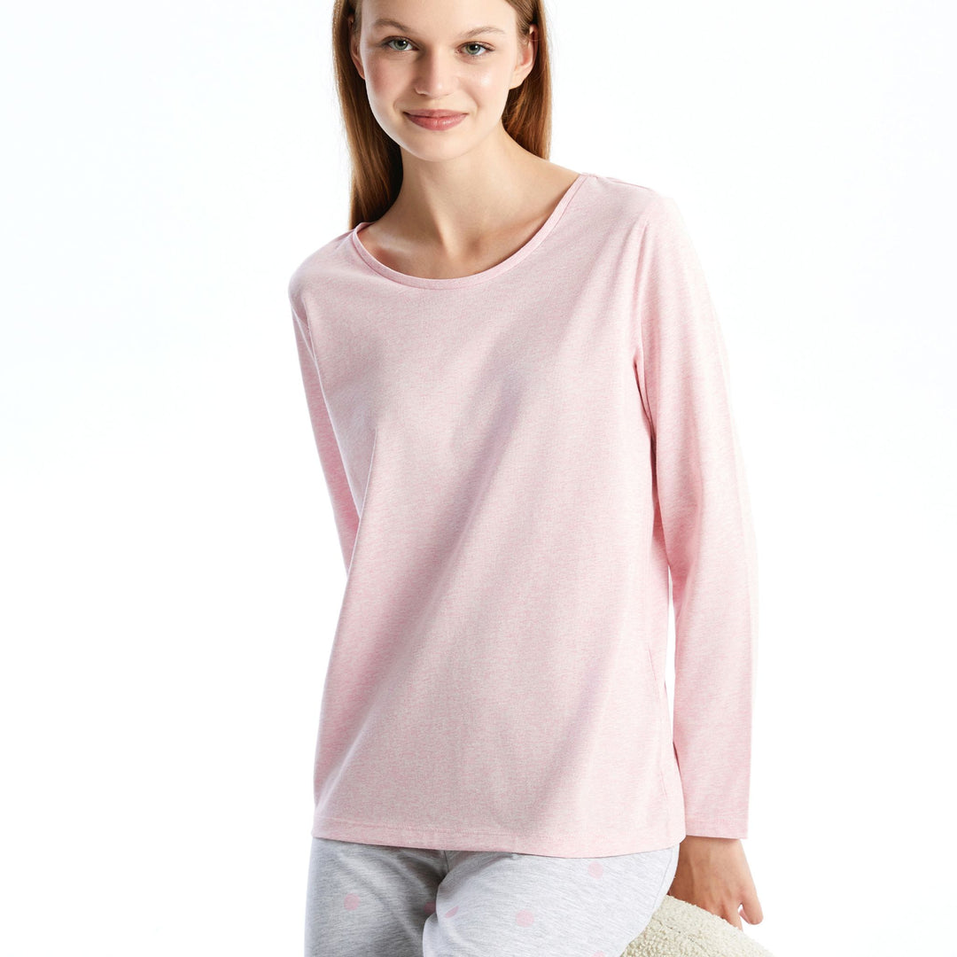 Moudda LC Waikiki - Pyjama en jersey manches longues Femme Mélange gris à - Tunisie 1