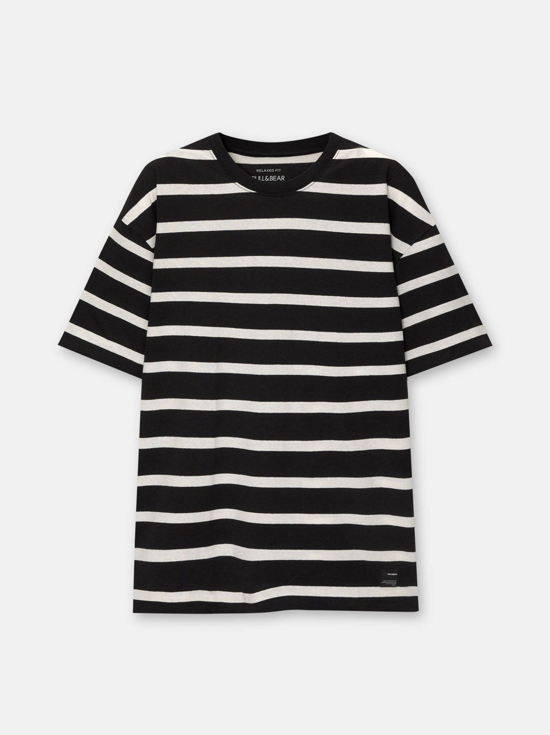 Moudda PULL & BEAR - T-Shirt Demi-Manches Rayure Fine Tissée - Tunisie 1