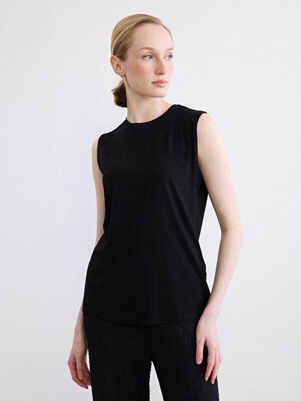 Moudda LC Waikiki - Débardeur basique en jersey pour Femme couleur Noir - Tunisie 1