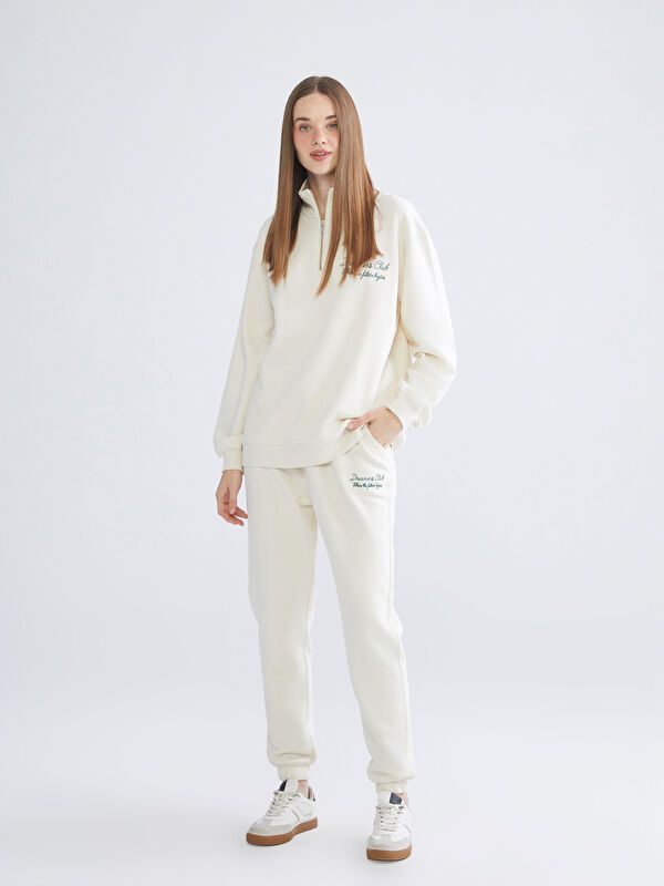 Moudda LC Waikiki - Pantalon en jersey Femme Beige clair - Tunisie 1