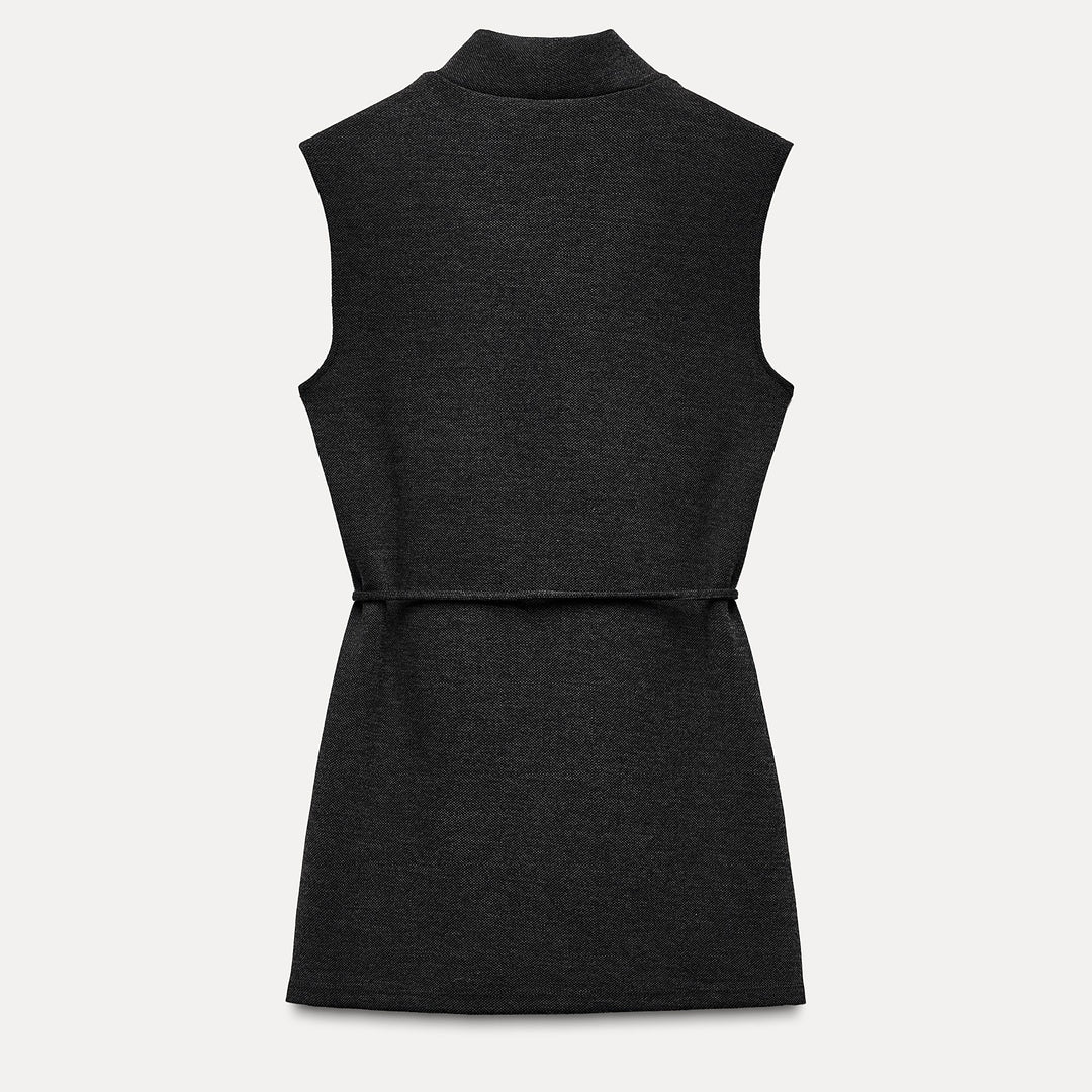 Moudda ZARA - Top - Col Perkins & Ceinture Soft Piqué - Tunisie 2