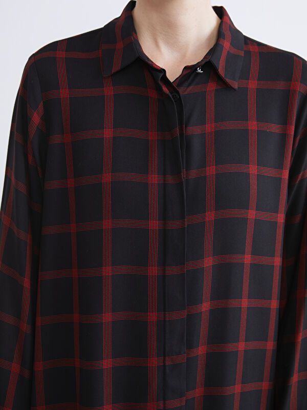 Moudda LC Waikiki - Tunique à manches longues Femme À carreaux noirs - Tunisie 3