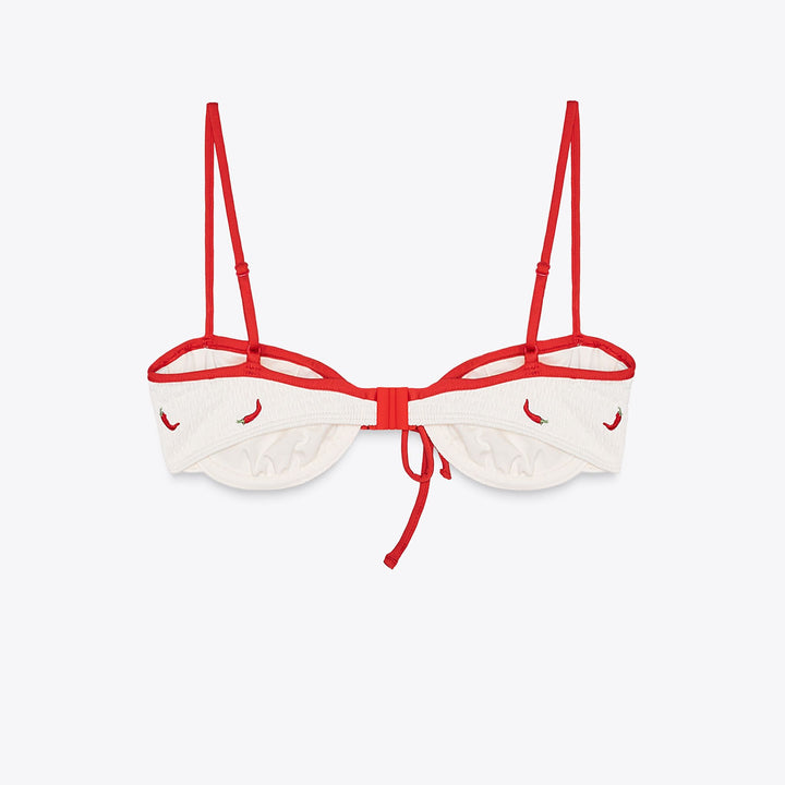Moudda ZARA - Haut Bikini - Arceau, Élastiques & Broderie Chilis - Tunisie 2