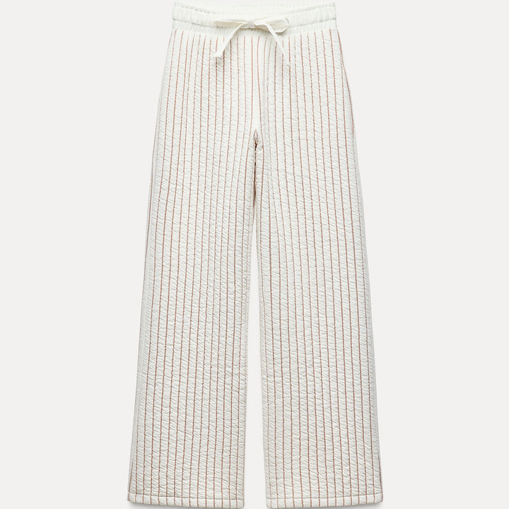 Moudda ZARA - Pantalon Large Rayé Matelassé - Tunisie 1