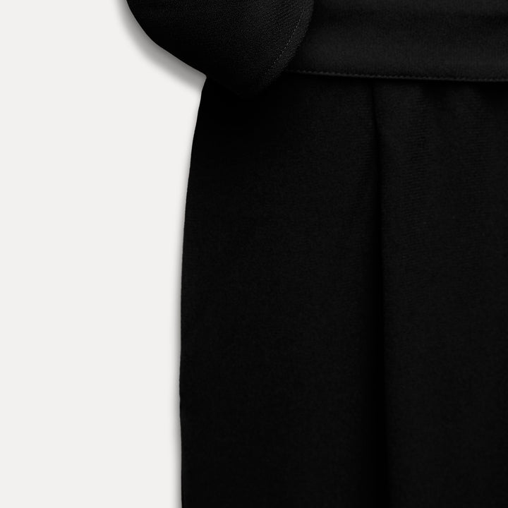 Moudda ZARA - Combinaison crêpe noire manches courtes ceinturée - Tunisie 5