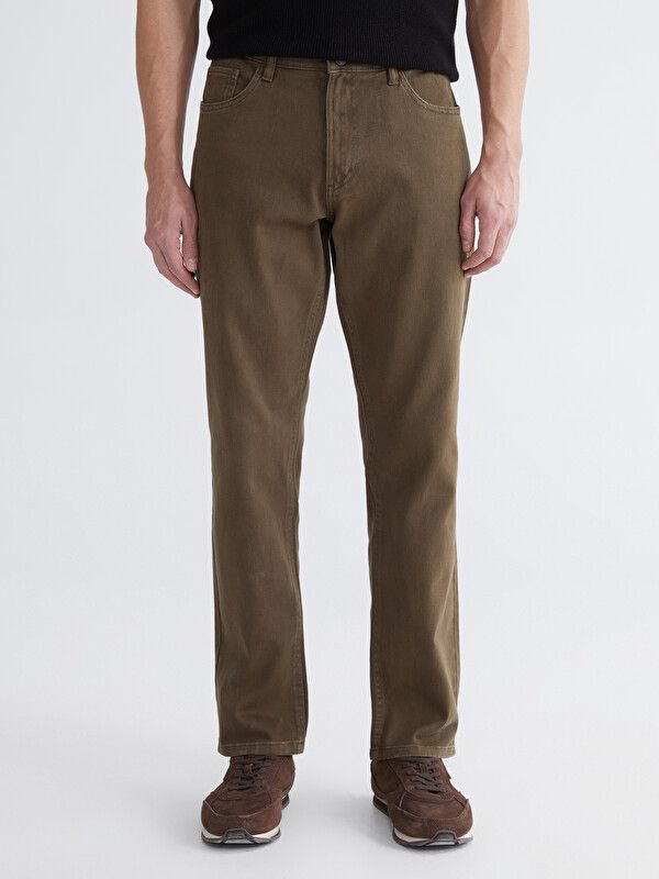 Moudda LC Waikiki - Pantalon basique en jean pour Homme couleur Vert kaki - Tunisie 2