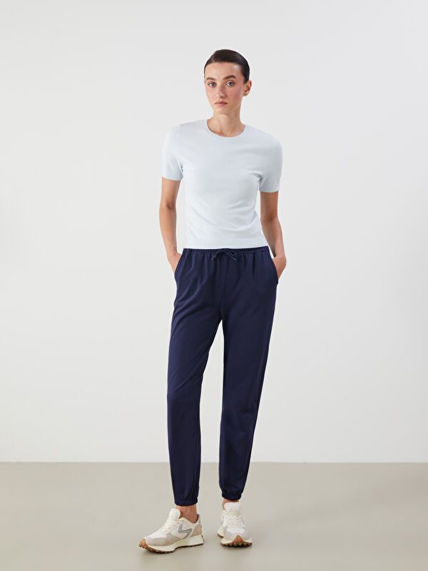 Moudda LC Waikiki - Pantalon jersey Femme Bleu marine foncé - Tunisie 1