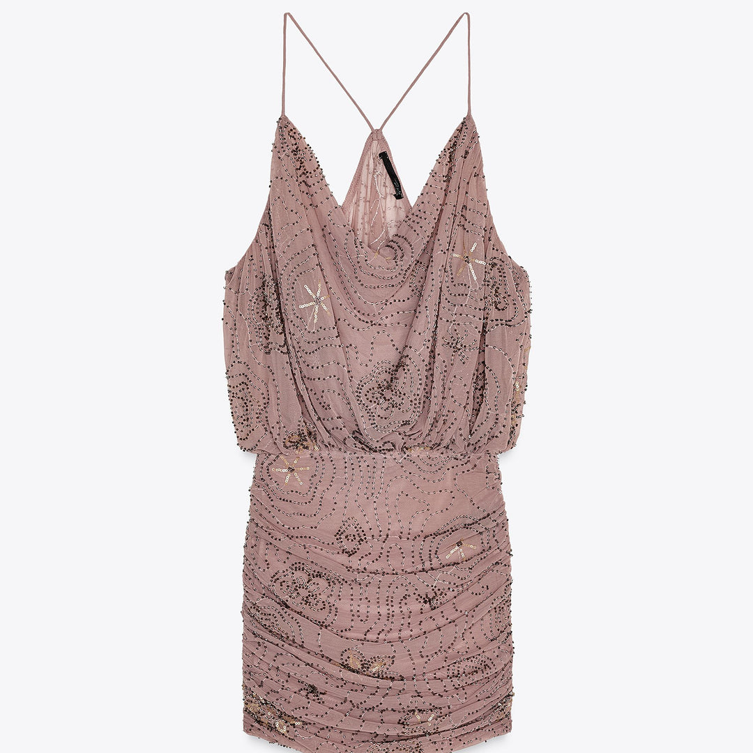 Moudda ZARA - Robe Courte Halter - Broderie - Tunisie 1