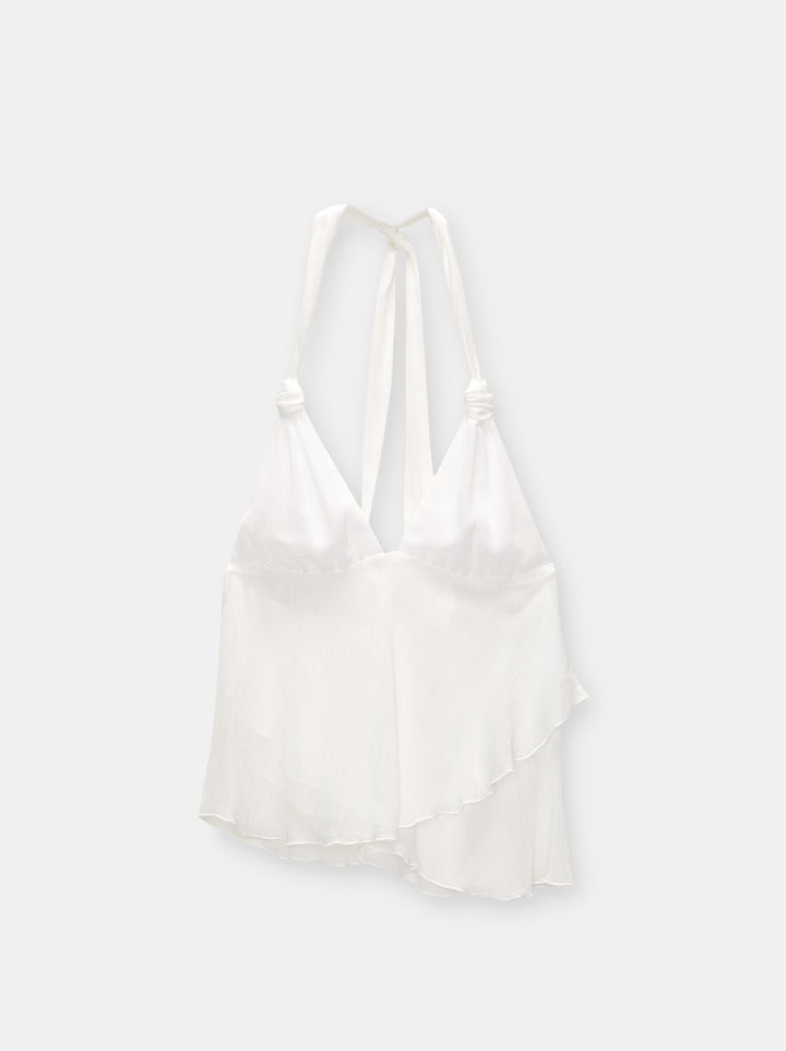 Moudda PULL & BEAR - Top Halter Double Couche Asymétrique - Tunisie 1
