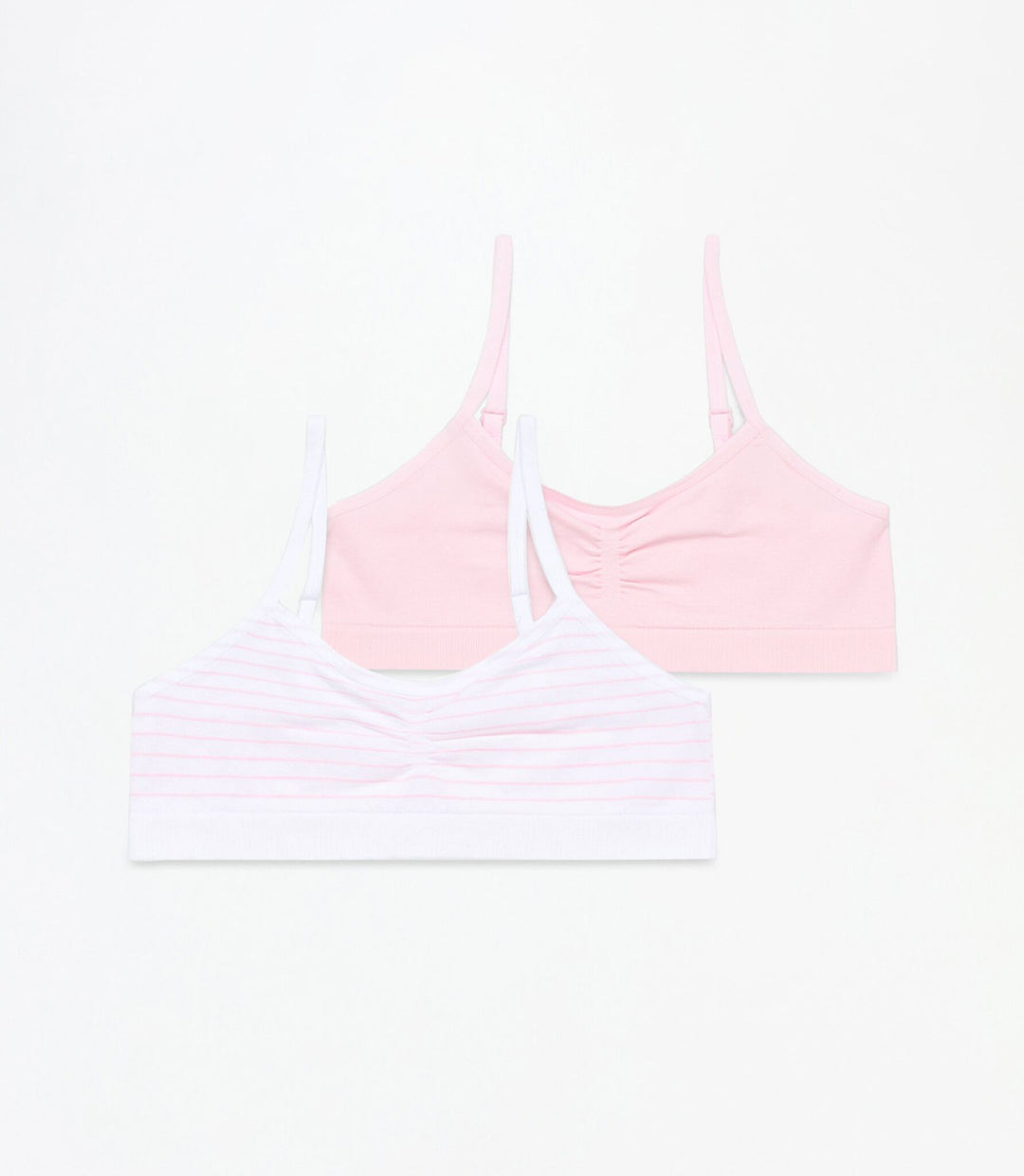 Moudda Lefties - Pack 2 Hauts Seamless Basique - Rose/Blanc Fille - Tunisie 2