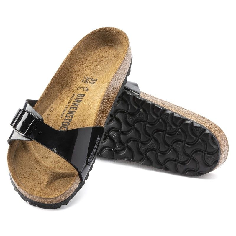 Moudda Birkenstock - Claquettes BIRKENSTOCK Madrid BF Patent Black ( Normal Fit ) - Tunisie 1