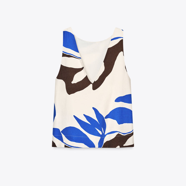 Moudda ZARA - Ensemble Top Imprimé Floral - Détail Applique Épaule - Tunisie 2