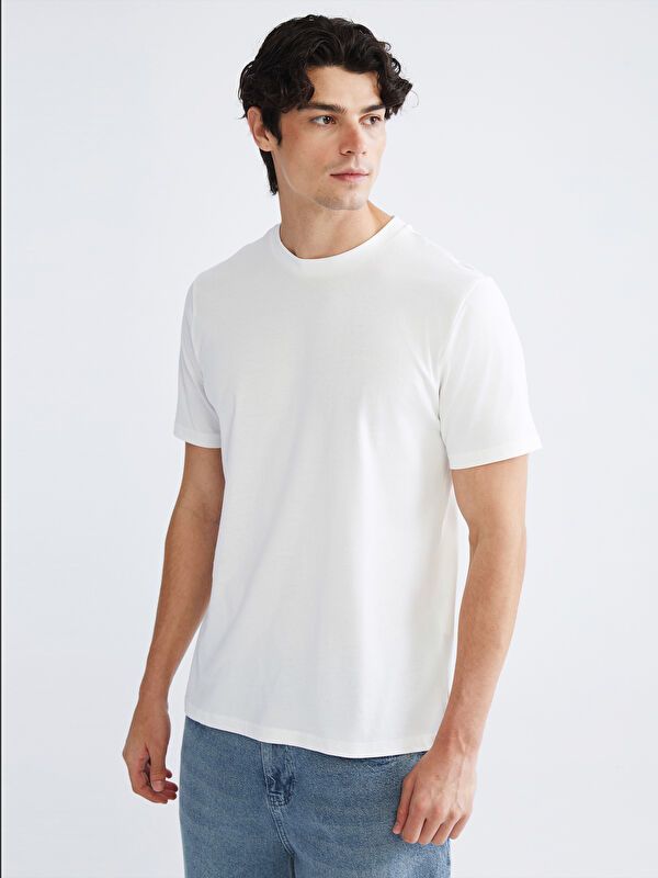 Moudda LC Waikiki - T-shirt basique en jersey à manches courtes pour Hommes - Tunisie 1