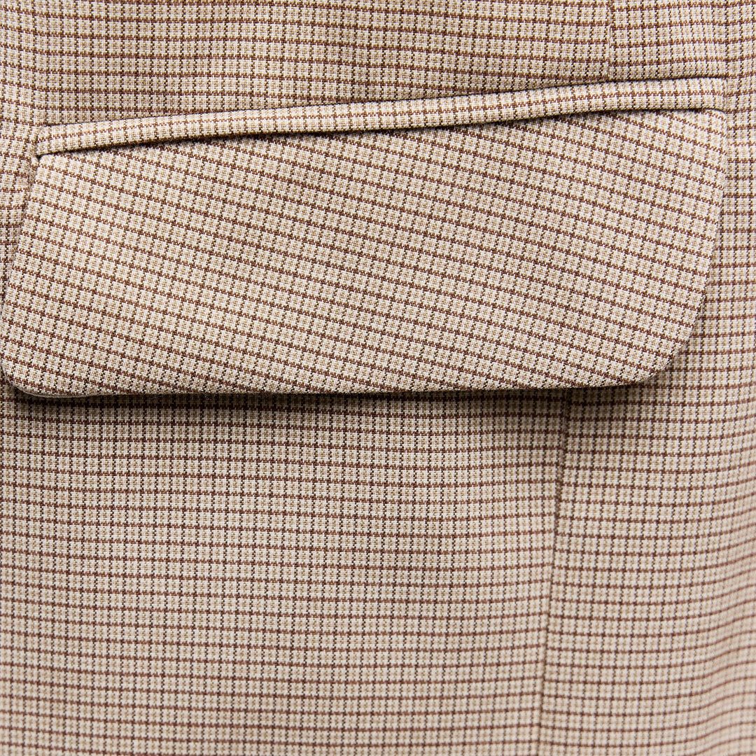 Moudda ZARA - Robe courte carreaux manches courtes encolure droite boutons recouverts - Tunisie 4
