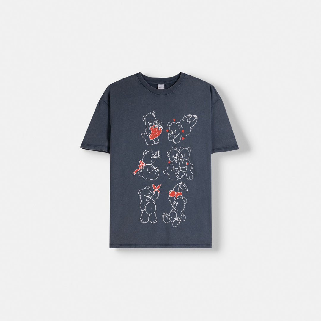 Moudda BERSHKA - T-shirt imprimé intégral nœuds/ours - Tunisie 1