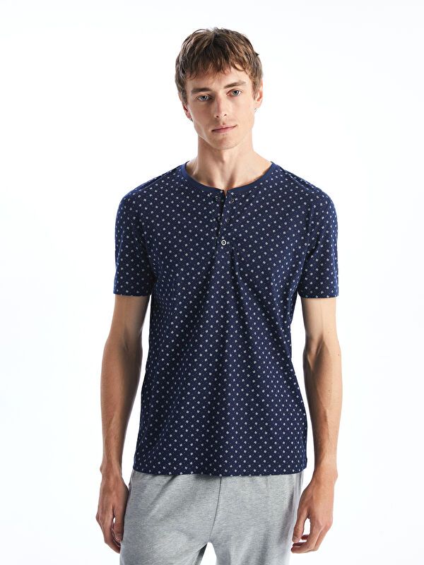 Moudda LC Waikiki - Ensemble pyjama en jersey à manches courtes et bas longs pour Hommes - Tunisie 2