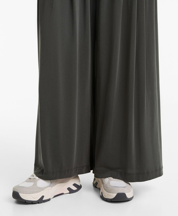 Moudda Oysho - Pantalon Long Droit Extra Large - Plis Modal/Polyester - Tunisie 4