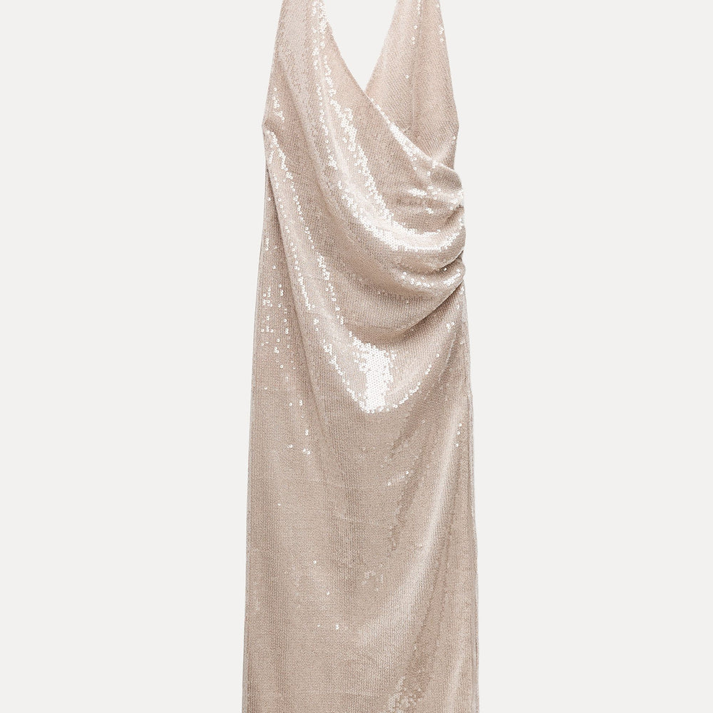 Moudda ZARA - Robe Midi Froncée à Séquins - Tunisie 2
