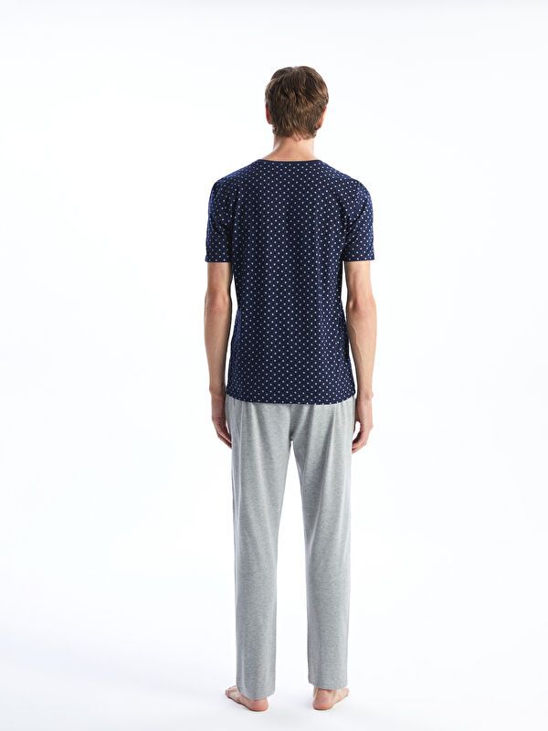 Moudda LC Waikiki - Ensemble pyjama en jersey à manches courtes et bas longs pour Hommes - Tunisie 4