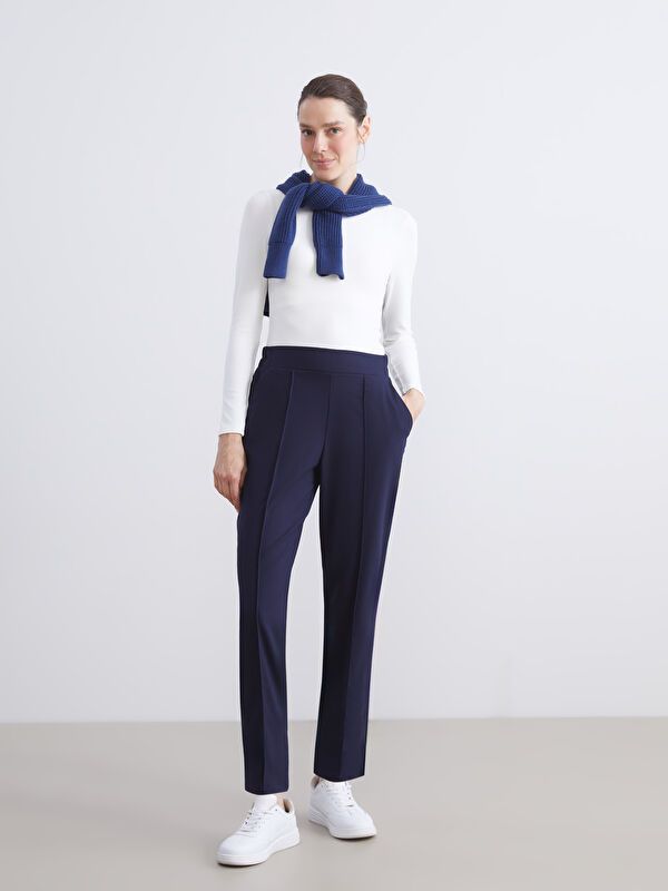 Moudda LC Waikiki - Pantalon tissé moyen Femme Marine - Tunisie 1