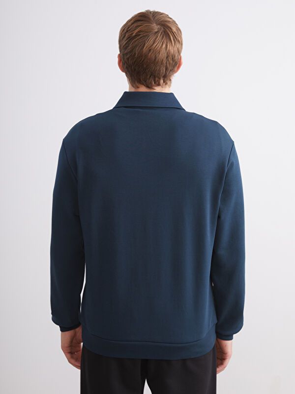 Moudda LC Waikiki - Sweatshirt en jersey couleur Bleu pétrol pour hommes - Tunisie 4