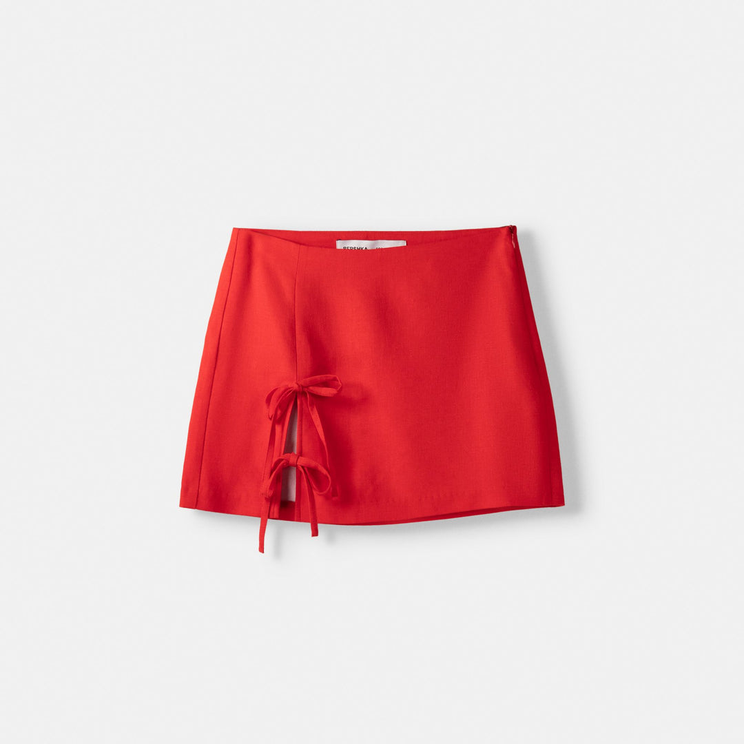 Moudda BERSHKA - Jupe Mini en Lin à Nœuds - Tunisie 1