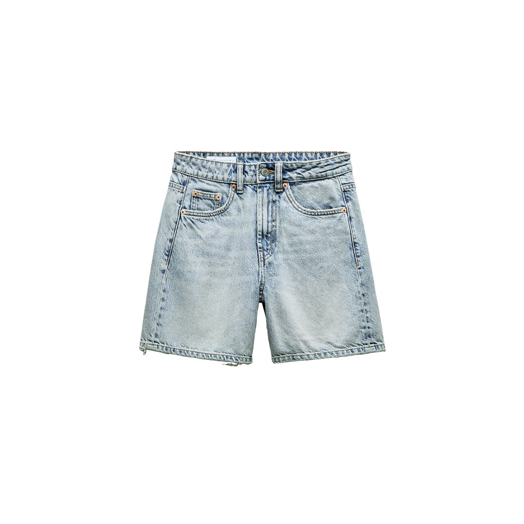Moudda ZARA - Bleu clair – short classique droit taille mi-haute - Tunisie 3
