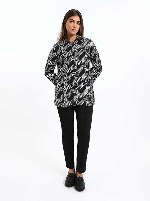 Moudda LC Waikiki - Chemise imprimée tissée cv à manches longues pour Femmes - Tunisie 2