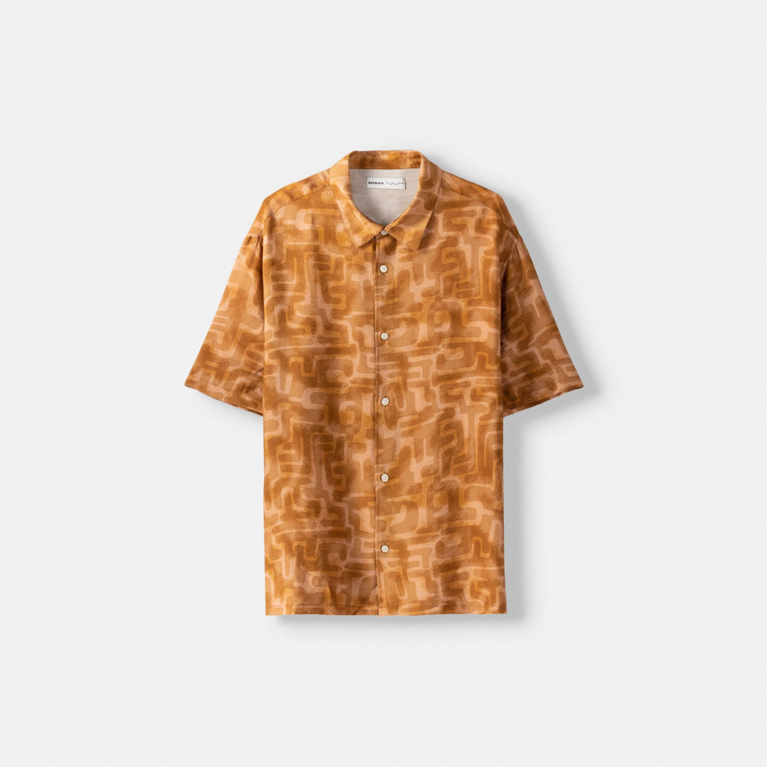 Moudda BERSHKA - Chemise manches courtes imprimé géométrique - Tunisie 1