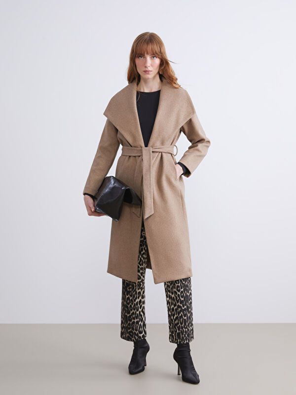 Moudda LC Waikiki - Manteau effet laine Femme Vison - Tunisie 1