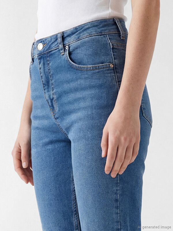 Moudda LC Waikiki - Pantalon en jean pour Femme couleur Bleu moyen - Tunisie 3