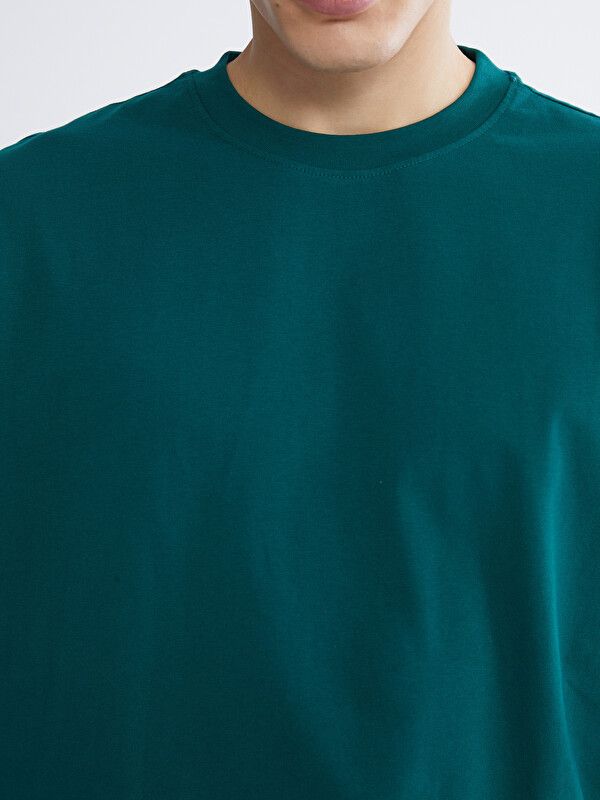 Moudda LC Waikiki - T-shirt basique manches courtes en jersey pour Homme couleur Vert forêt - Tunisie 3