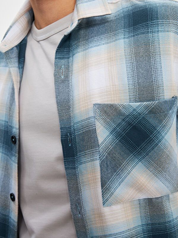 Moudda LC Waikiki - Chemise tissée manches longues Homme A carreaux noirs 1 - Tunisie 3