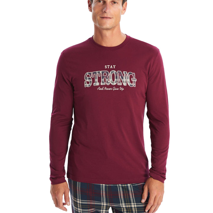 Moudda LC Waikiki - Pyjama jersey manches longues + pantalon long Homme Imprimé marine - Tunisie 2