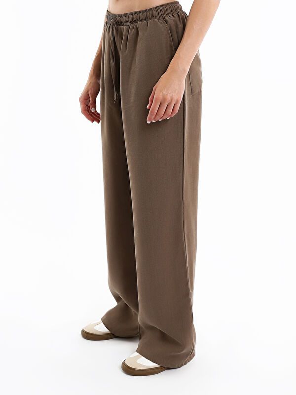 Moudda LC Waikiki - Pantalon tissé fin Femme Kaki - Tunisie 4