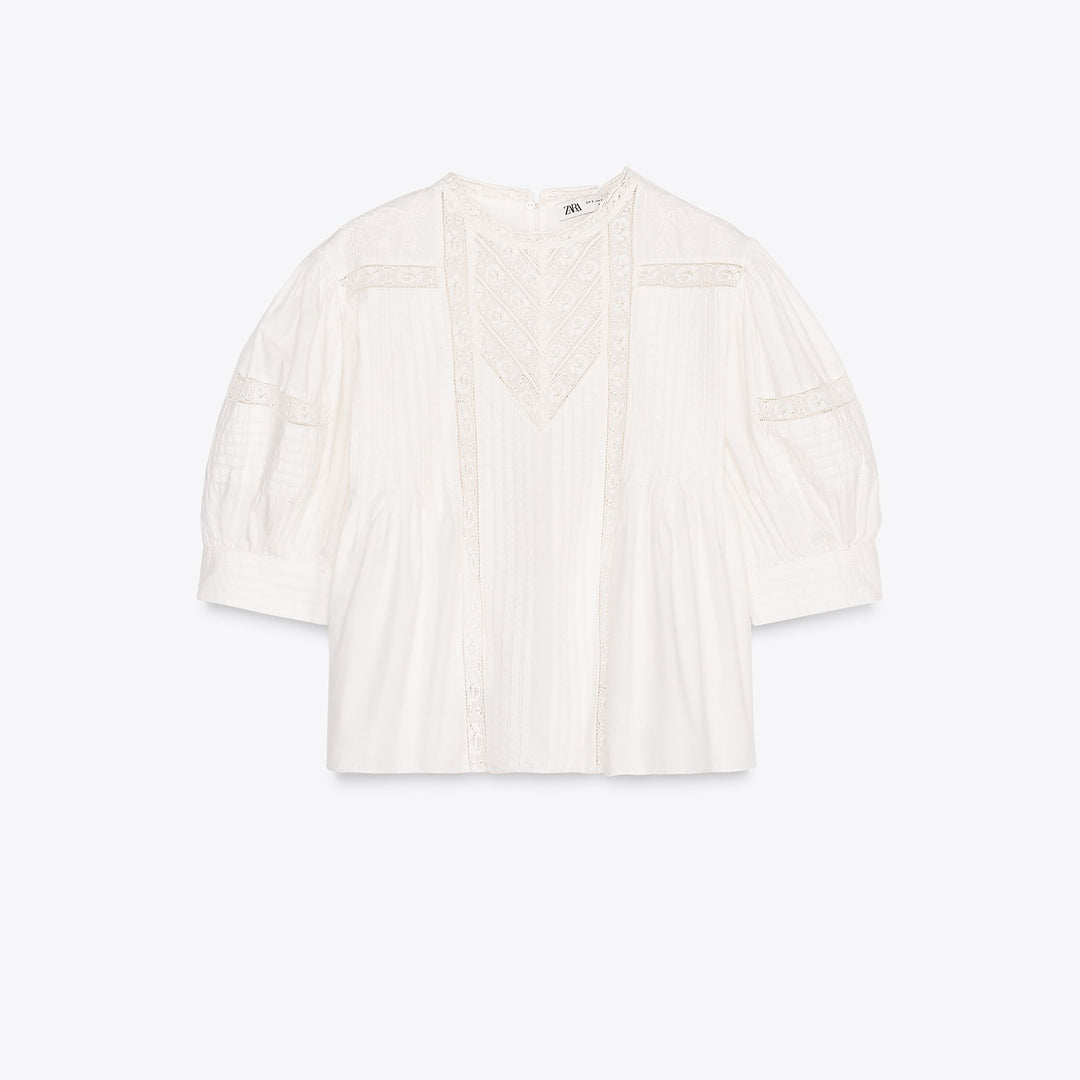 Moudda ZARA - Blouse - Dentelle & Col Haut - Tunisie 1
