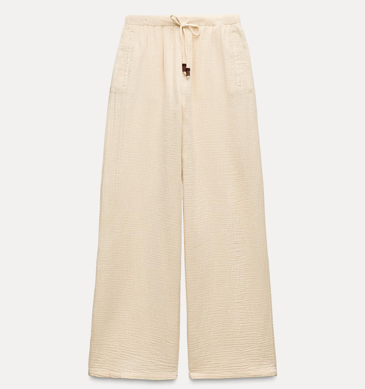 Moudda ZARA - Pantalon jambe large froissé taille élastique - Tunisie 3