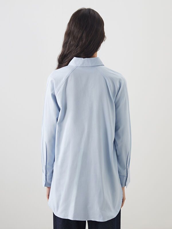 Moudda LC Waikiki - Tunique tissée manches longues Femme Bleu clair - Tunisie 4